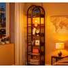 Gulches 6-Tier Bookshelf, 78.7" Narrow Arched Display Shelf Bookcase for Home Office - 3 of 4