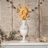 Vintage Decorative Metal Vase with Handles, Antique White and Blue Finish Vase, Distressed Finish Urn, 1pc - 2 of 4