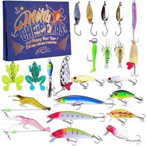 Fun Little Toys Christmas Calendar 2025 Fishing Lure Set - 24-Day Christmas Countdown Calendar with Unique Fishing Lures - 1 of 4