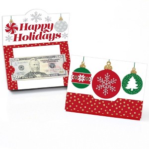 Big Dot of Happiness Ornaments - Holiday and Christmas Party Money and Gift Card Holders - Set of 8 - 1 of 4