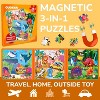 Magnetic Puzzles for Kids 4-6 - 3x36 Pieces Sudoku Puzzles Games for Kids Ages 3-5 - Animal Car Activities Toy for Boys and Girls 2-4 yo - image 2 of 4