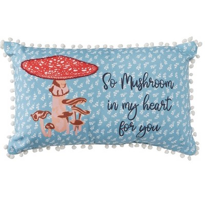The Lakeside Collection Spring Mushroom Accent Pillows - Mushroom in My Heart