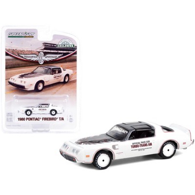 1980 Pontiac Firebird T/A White Official Pace Car "64th Annual Indianapolis 500 Mile Race 1/64 Diecast Model Car by Greenlight