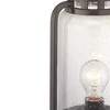 Progress Lighting Botta 1-Light Outdoor Post Lantern, Antique Bronze, Seeded Glass Shade - 3 of 4