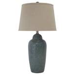 Saher Ceramic Table Lamp Green - Signature Design by Ashley