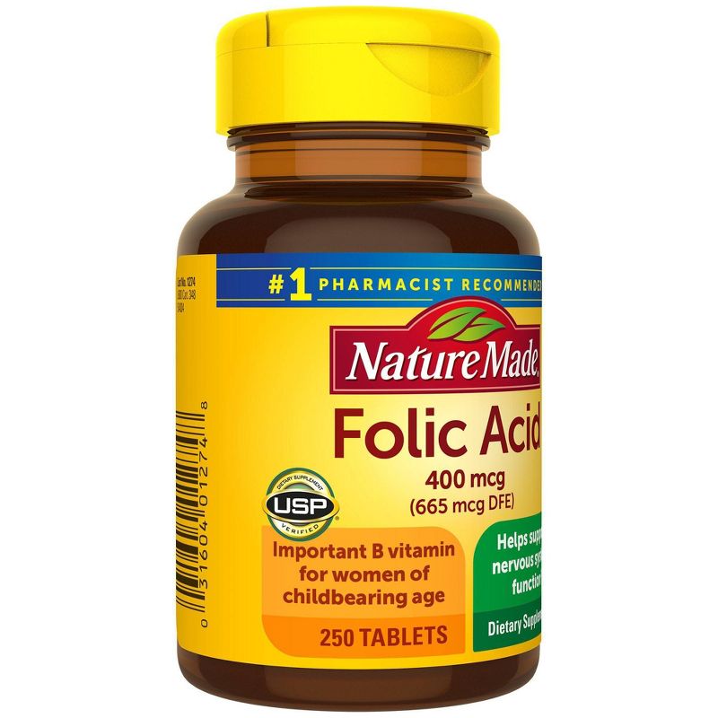Nature Made Folic Acid 400 mcg (665 mcg DFE) Tablets - 250ct, 6 of 10