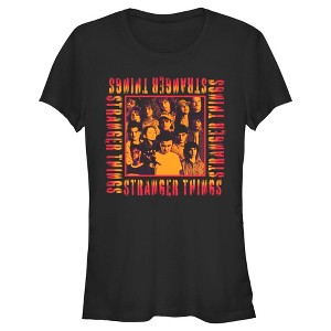 Juniors Womens Stranger Things Orange Group Shot Boxed Up T-Shirt - 1 of 4
