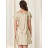 cheibear Womens Satin Sleepwear Pajama Dress Nightshirt Soft Lounge Nightgowns - image 3 of 4