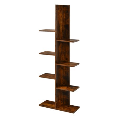 Tangkula Modern Multi-Layer Bookshelf Floor Standing Bookcase w/Anti-fall device Storage Rack for Home Office Rustic