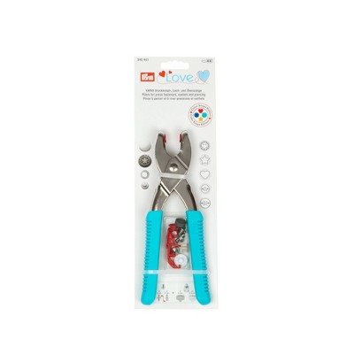 Prym Vario Pliers for Snaps and Eyelets: Small Metal Sewing Fasteners, Blue, 11.3" Length, Grommet Tool