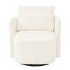 NicBex 29.9" Modern Swivel Accent Chair, 360° Rotating Barrel Armchair with Curved Upholstery for Living Room & Bedroom Accent Chair - 3 of 4