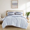 Lightweight Comforter Sets, Stripe Textured Print Comforter Bedding Set For All Season - 2 of 4