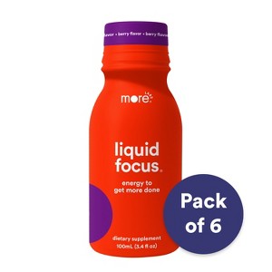 Liquid Focus by More Labs, Nootropic Smart Drink with Antioxidants and Adaptogenic Herbs for Energy and Concentration, 150mg Caffeine - 1 of 4