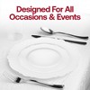 Smarty Had A Party White w/ Silver Rim Blossom Plastic Dinnerware Set - 40 Sets - 2 of 4