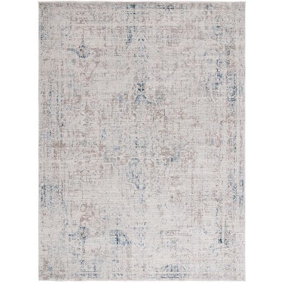 Antique Patina ANP650 Machine Made Loomed Area Rug - Grey/Blue - 9'-0" x 11'-6" - Safavieh
