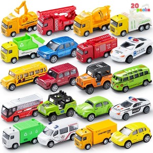 Joyfy 20PCS Die Cast Metal Pull Back Cars Toy, Vehicle Set for Toddlers, Child Party Favors, Cake Toppers, Race Cars for Boys, Gift Set for Babies - 1 of 4