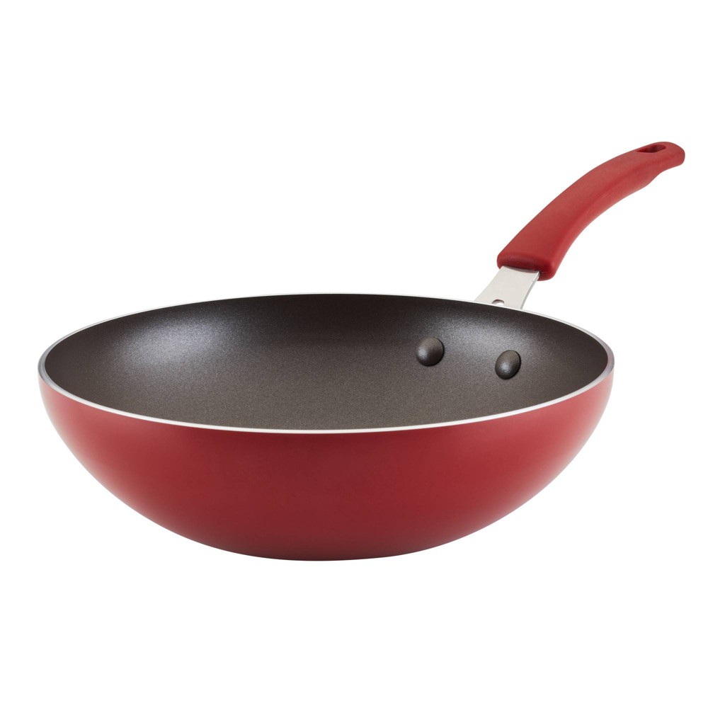 Photos - Pan Rachael Ray Cook + Create 10.5" Aluminum Nonstick Stir Fry  Red