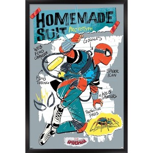 Trends International Marvel Animations' Your Friendly Neighborhood Spider-Man - Homemade Suit Framed Wall Poster Prints - 1 of 4