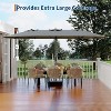 Jojoka 15FT Large Patio Umbrella with Base,Double-Sided Outdoor Market Rectangle Umbrellas for 2-8 People - 3 of 4