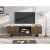 70" TV Stand for 65-80 Inch TVs, Mid Century Modern Entertainment Center with Storage Cabinet, 2 Drawers & Open Shelves - 2 of 4