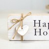 VIP Wood 10 in. White Happy Home Sign - 4 of 4