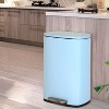 BestMassage Trash Can 13 Gallon/50L Stainless Steel Garbage Can with Removable Inner Bucket Slow-Close Lid and Odor-Proof Bin - 2 of 4