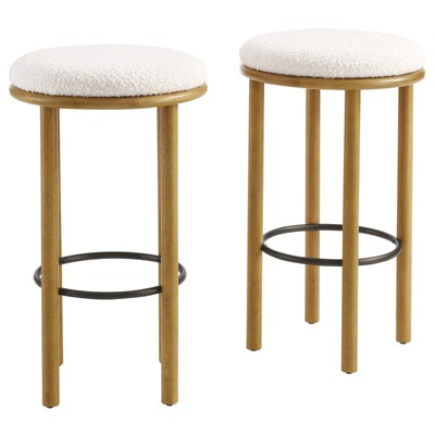 Modway Fable Boucle Fabric Bar Stools - Set of 2