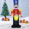 Whisen 7FT Hanging Christmas Inflatable Santa with Dog, Christmas Blow Up Decoration with Built-in LED Lights - 3 of 4