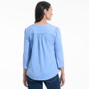 Lands' End Women's 3/4 Sleeve Lightweight Jersey Embellished Top - 2 of 4