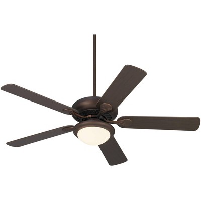 52" Casa Vieja Modern Indoor Ceiling Fan with Light LED Dimmable Oil Brushed Bronze Opal Glass for Living Room Kitchen Bedroom Family