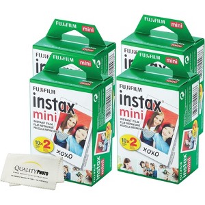 Fujifilm Instax Mini Instant Film for Fujifilm Mini 8,9,11,12 Cameras with Microfiber Cloth by Quality Photo - 1 of 4