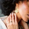 Sanctuary Project by sanctuaire Threaded Geo Mixed Shape Earrings Gold - 2 of 2