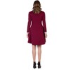 Womens Long Sleeve Knee Length Skater Dress - 24seven Comfort Apparel™ - 3 of 4