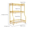 YIYIBYUS 3 Tier Bathroom Gold Vanity Countertop Organizer with Small Storage Basket - 4 of 4