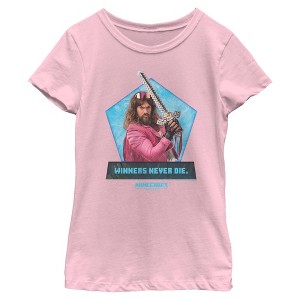 Girls A Minecraft Movie Garrett Winners Never Die Scene T Shirt - 1 of 4