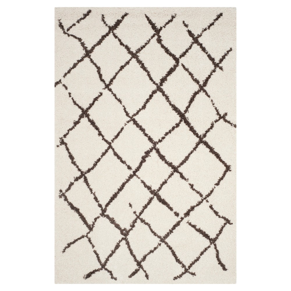 Cream Trellis Loomed Area Rug 5'1inx7'6in - Safavieh