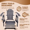 Adirondack Chair - HDPE Weather Resistant, No Tools and Hardware Required 5-Minute Assembly, Patio, Firepit or Lawn Chairs, Black - 3 of 4