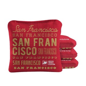 Skip's Garage | Gameday San Francisco Football Synergy Pro Cornhole Bags (Set of 4) - 1 of 4