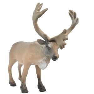 Collectible Wildlife Gifts | Caribou, Reindeer, Museum Quality Rubber Animal,  Realistic Hand Painted Figure,  Model,   Gift,  4 1/2"   OK04 B611 - 1 of 4