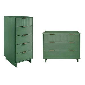 Manhattan Comfort 2pc Granville Narrow Chest and Dresser Bedroom Set - 1 of 4