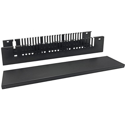 Monoprice Under Desk Cable Tray - Steel With Power Supply and Wire  Management - Workstream Collection 