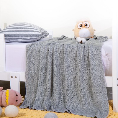 Bamboo Cable Knit Toddler Blanket, Soft and Breathable Touch Baby Blanket - NTBAY