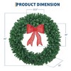 Holiday Wreath with Bow, Pre-Lit Winter Door Decoration, Flocked Indoor Outdoor Festive Home D¨¦cor, Easy to Hang - 2 of 4