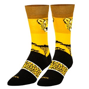 Cool Socks, Cheetah Safari, Funny Novelty Socks, Large - 1 of 4