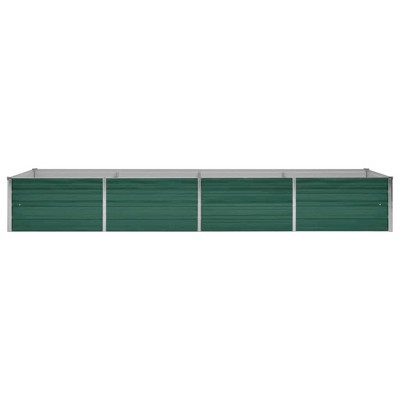 Green Galvanized Steel Outdoor Raised Garden Bed, 126" x 31.5"