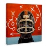 Stupell Industries Dog in Football Helmet Sports Plays Canvas Art, 17" x 17" - 2 of 4