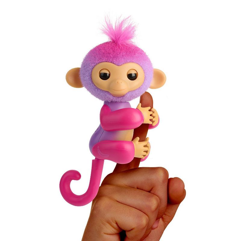 Fingerlings 2023 NEW Interactive Baby Monkey Reacts to Touch 70+ Sounds &#38; Reactions Charlie Purple, 1 of 9