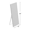 Dovelina Modern Rectangular Aluminium Fine Edge Black Hanging Mirror Decorative Wall Mirror - 2 of 4