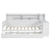 KIGFTSOD Wooden Full Size Daybed with Storage Shelves, Multi-functional Bed with Twin Size Trundle Bed and Study Desk - 4 of 4