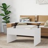 vidaXL Coffee Table High Gloss White 31.5"x19.9"x16.3" Engineered Wood - 2 of 4